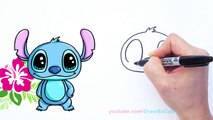 How to Draw Disney Stitch Cute and Easy Step by step