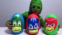 Disney PJ Masks GIANT Play Doh Surprise Eggs Opening Catboy Gekko Owlette Kids Toys