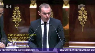 Le groupe Nouvelle Gauche vote le PJL sécurité