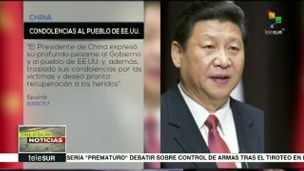 China envía condolencias a EE.UU. por el tiroteo en Las Vegas