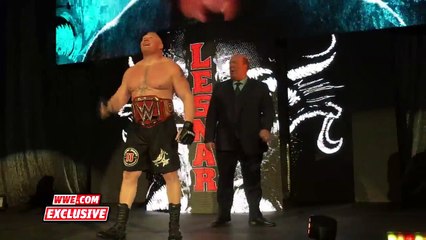 Universal Champion Brock Lesnar battles Sheamus at a WWE Live Event