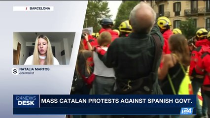 下载视频: i24NEWS DESK | Mass Catalan protests against Spanish Govt.  | Tuesday, October 3rd 2017