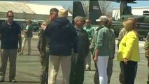President Trump, First Lady Melania Trump step off Air Force One in Puerto Rico