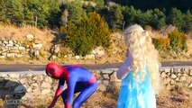 Spiderman vs Zombie vs Frozen Elsa - Spiderman Saves Disney Princess ELSA! Fun Superhero Real Life