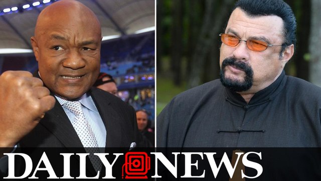 George Foreman dares Steven Seagal to face him in fight in Vegas