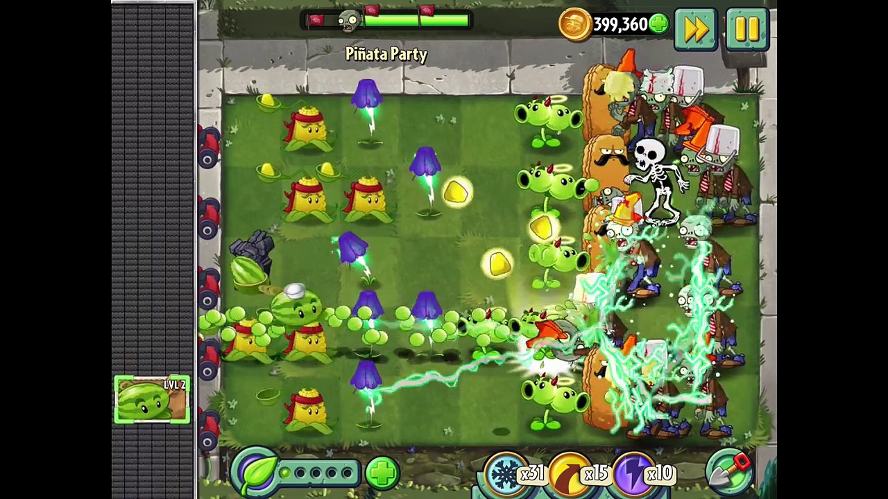 Plants vs. Zombies 2 New Homing Thistle vs Gargantuar Porter