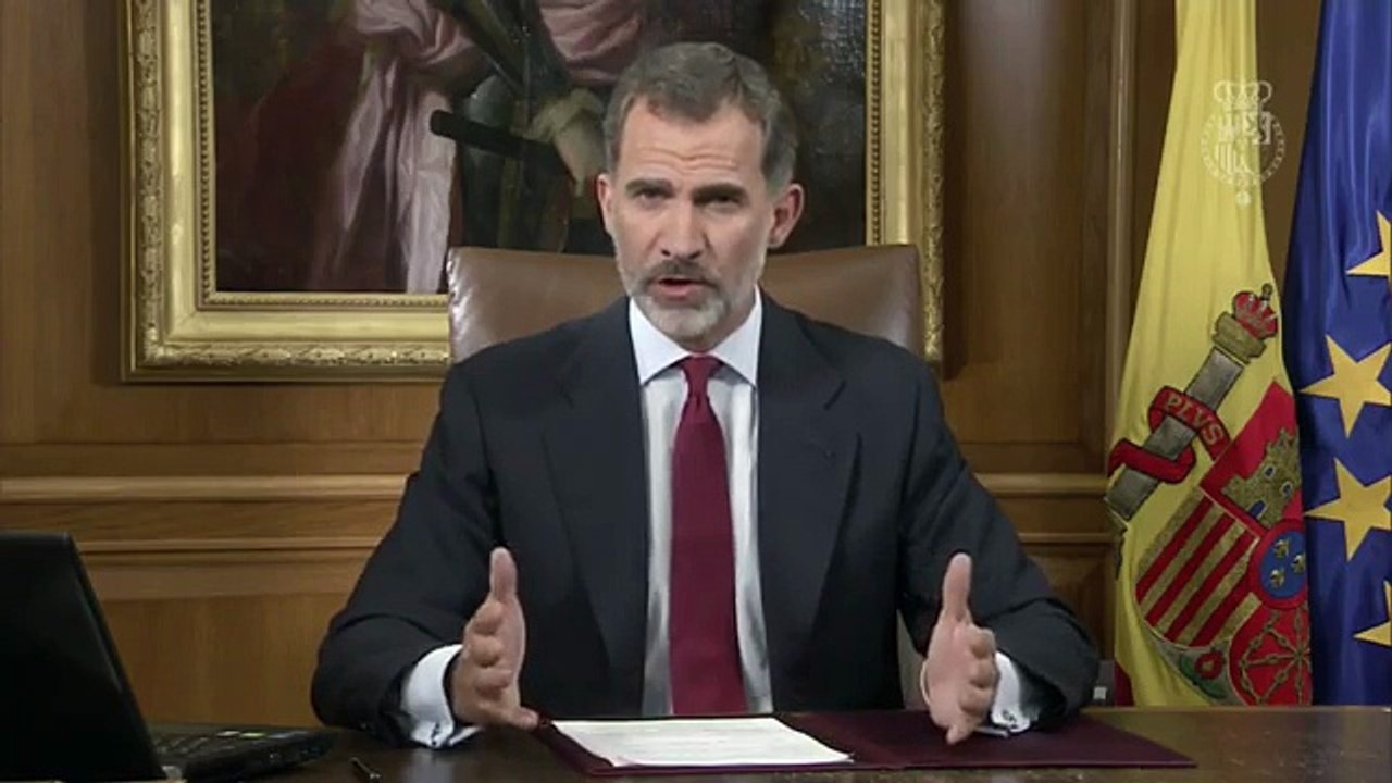 Mensaje del Rey Felipe VI: "Es una deslealtad inadmisible la actitud de los independentistas"