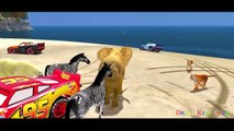 Nursery Rhymes ANIMALS Finger Family 3D & Disney Cars Lightning McQueen (Kids Songs)