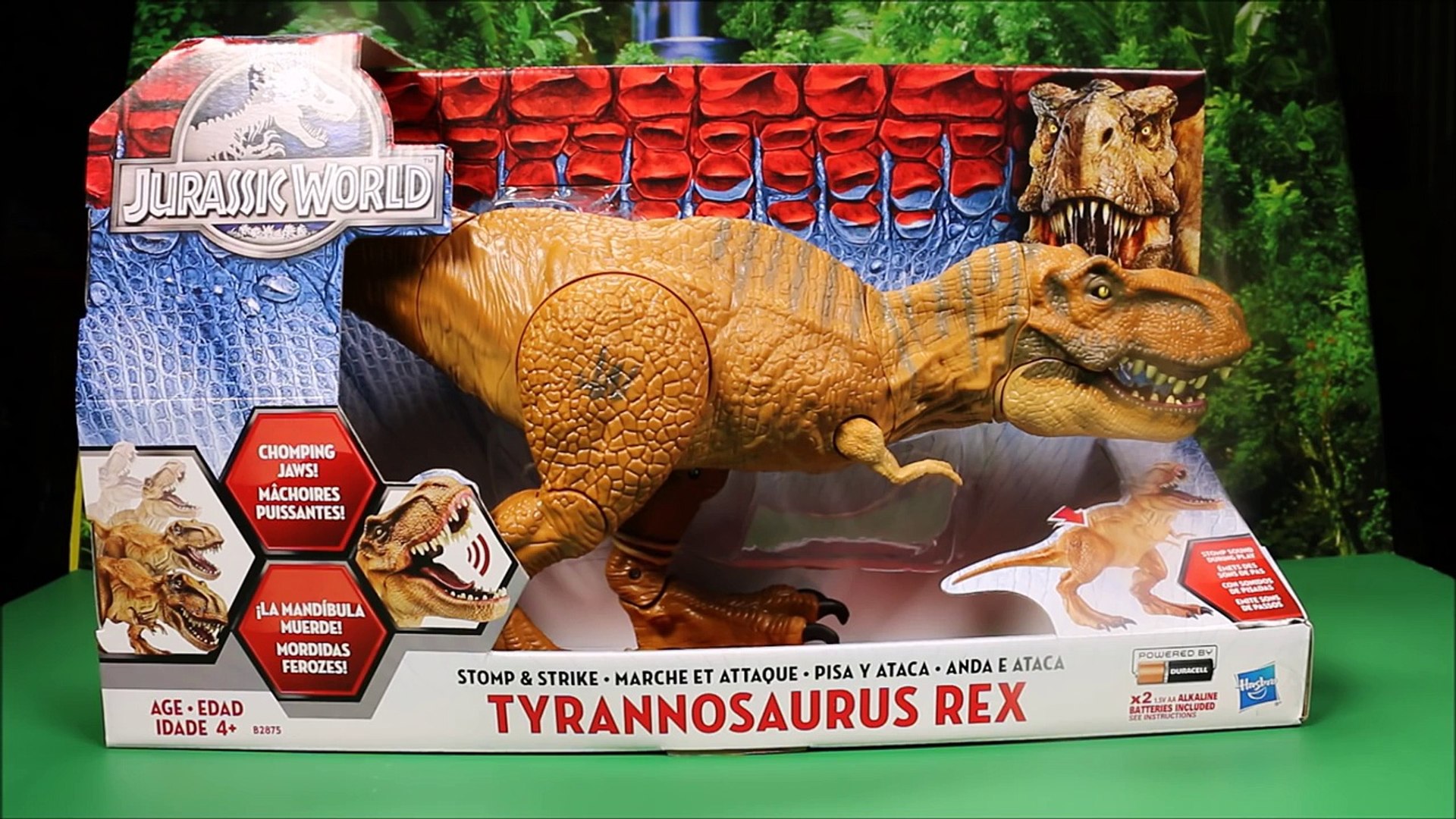 jurassic world stomp and strike tyrannosaurus rex figure