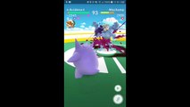 Pokémon GO Gym Battles 4 Gym Takeovers MAX CP Gengar Vs Dragonite Lapras Vaporeon & more