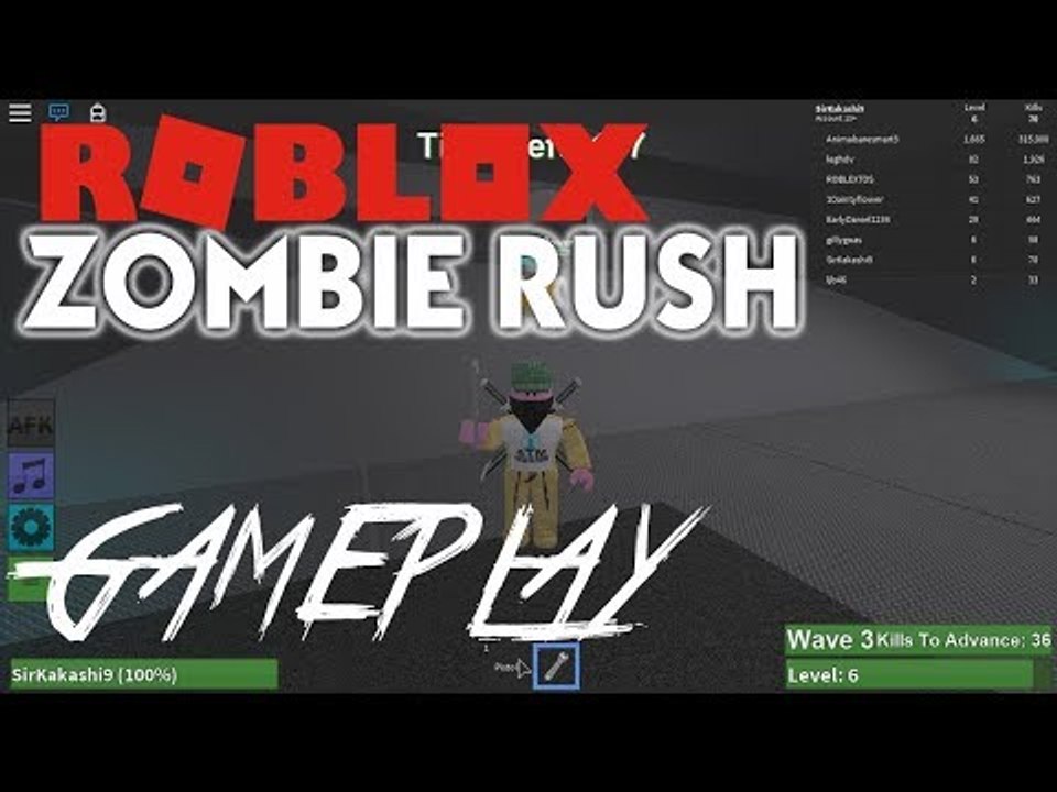 Roblox Zombie Rush Slaying The Zombies Video Dailymotion - zombie killing roblox games