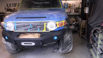 FJ Cruiser Build Pt 7 - DIY Truck Bed Liner Paint Job