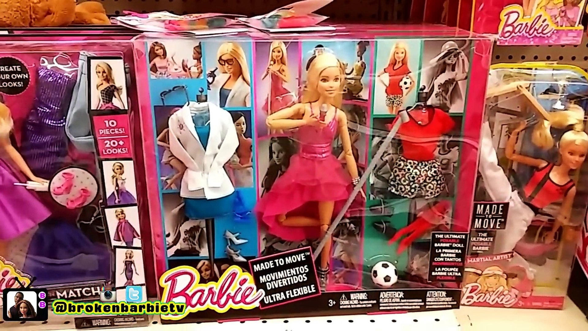 2017 Barbie Made To Move Skateboarder Barbie Review Novo skate feito para  mover boneca Barbie – Видео Dailymotion