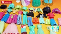 Magiclip Queen Elsa, Princess Anna Ariel Dress Up With Polly Pocket Outfits Rubber, Fabric, Glitter