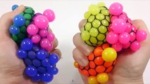 Squishy Mesh Stress Ball Balloons DIY How To Make Slime Learn Colors Toy Surprise Eggs