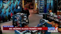 Man Wearing Red Wig Steals $4,600 Trumpet From Music Store