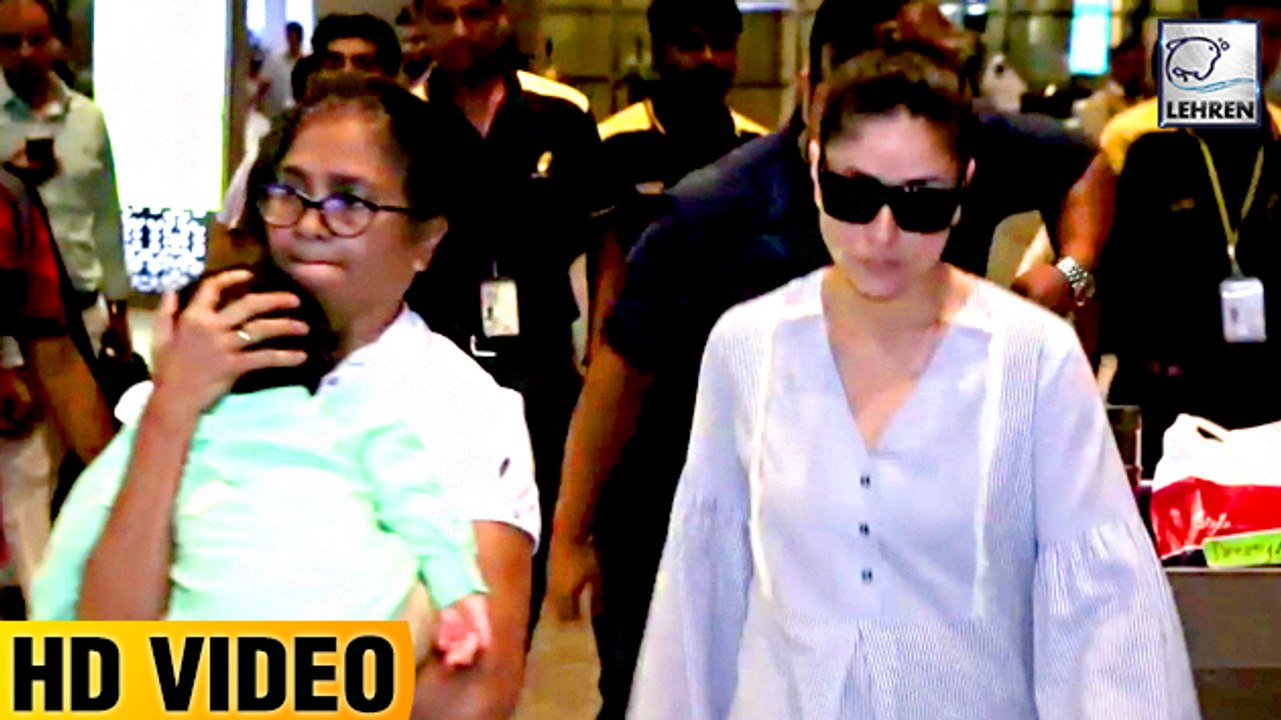 Kareena Kapoor & Taimur Ali Khan Spotted At Mumbai Airport
