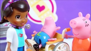 Pig George da Família Peppa Pig e a Perna Quebrada da Peppa! Completo em Portugues