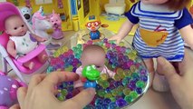 Baby Doll Baby Sitter and Surprise eggs Kinder Joy Orbeez toys
