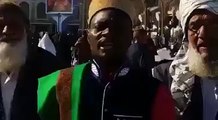 AFRICAN  NAAT KHWAN REACTING NAAT IN URDU AT KARBALA IRAQ