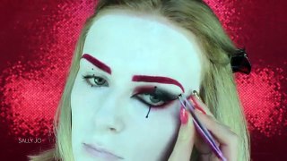 HARLEQUIN (OR Harley Quinn) SFX-Free Creepy Halloween Makeup!