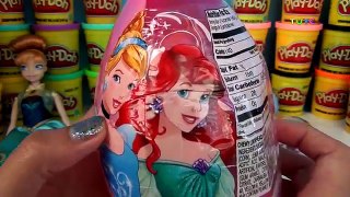 GIANT DISNEY Frozen Princess Anna Play-doh EGG SURPRISE Toys with ELSA, ARIEL, SHOPKINS /TUYC