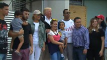 Trump rencontre des sinistrés de l'ouragan Maria à Porto Rico