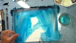 Watercolor Moonlight Painting Demonstration