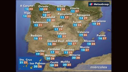 Previsión del tiempo para este miércoles 4 de octubre
