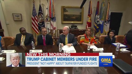 Trump Cabinet members under fire for travel spending-3sFWe88fhSk