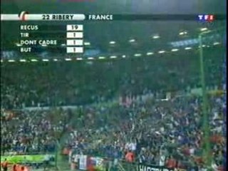 Football-France-Espagne, le but de Ribéry