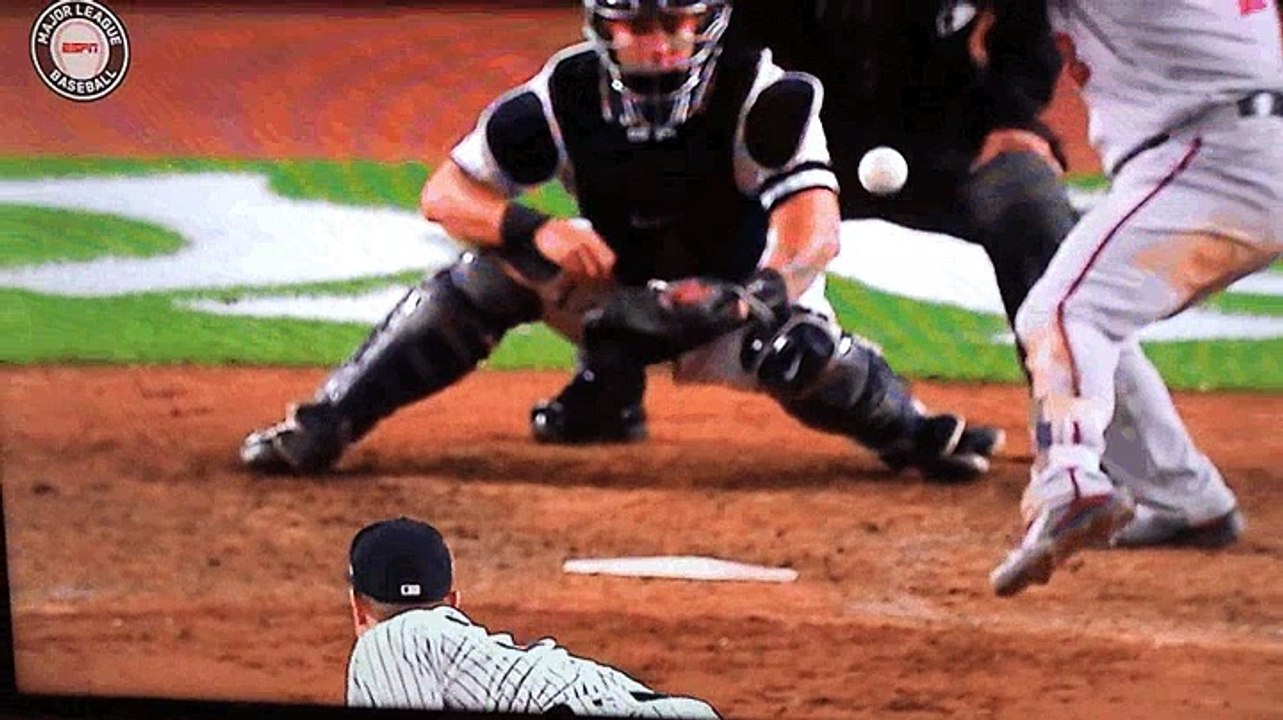 Gary Sanchez takes a ball to his nuts!