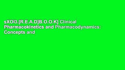 sXOl3.[R.E.A.D]B.O.O.K] Clinical Pharmacokinetics and Pharmacodynamics: Concepts and Applications