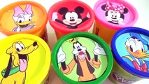 Play Doh LEARN COLORS with Mickey Mouse, Minnie Mouse, Daisy Duck, Donald Duck, Goofy and Pluto