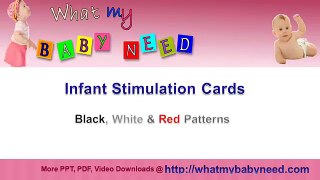 Infant Stimulation Flash Card - Black, White & Red Patterns