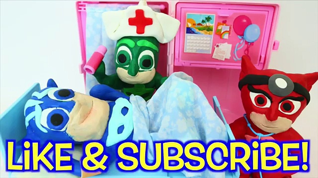 Cookie Monster Play Doh Animation Clay Stop Motion Cookies & Sick Barfing + PJ Masks Hospital IRL