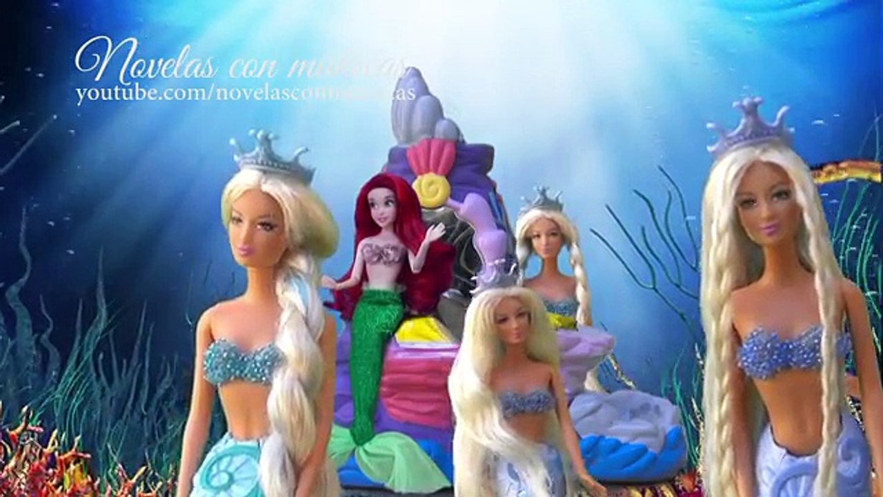 La sirenita - Historia en español con muñecas y juguetes de Disney y Barbie para niñas y niños