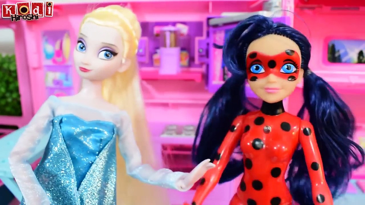 ELSA FROZEN VS LADYBUG MIRACULOUS NOVELINHA DA BARBIE E AMIGAS FASHION COM MONSTER HIGH PLAY TOYS