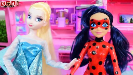 ELSA FROZEN VS LADYBUG MIRACULOUS NOVELINHA DA BARBIE E AMIGAS FASHION COM MONSTER HIGH PLAY TOYS
