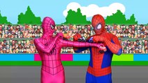 Spiderman Superheroes Finger Family: Song for Spiders baby by Spidergirl, Elsa, Joker, Anna