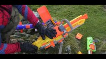 NERF GUN WAR: SNIPER SPIDERMAN vs Nerf Guns Mountain Adventure In BB Air Pellet Nerf Gun Serie E3