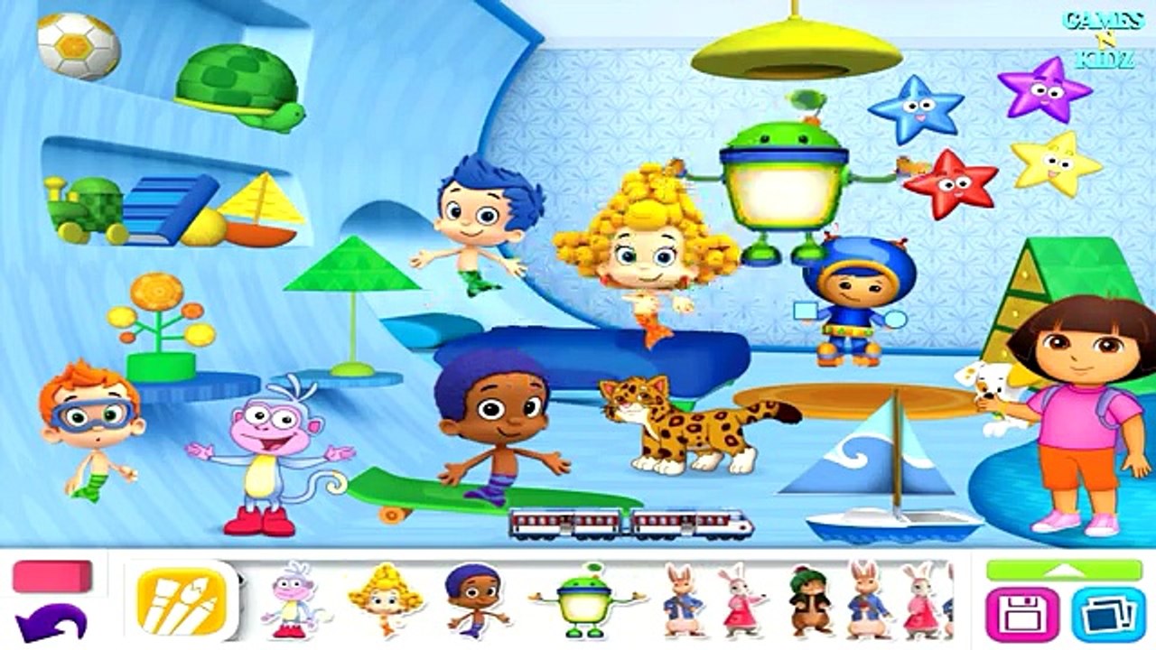 Bubble Guppies, Team Umizoomi, Dora Coloring Book - Draw & Play - Nick Jr App For Kids
