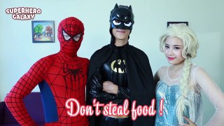 Spiderman FIND IN DRESS of Frozen Elsa ? w/ Batman Funny Superhero Movies In Real Life