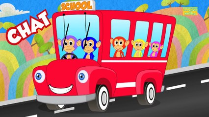 Wheels on the bus goes round and round all through the town   Nursery rhymes for kids and toddlers