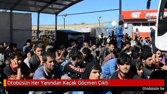 Otobüsün Her Yanından Kaçak Göçmen Çıktı