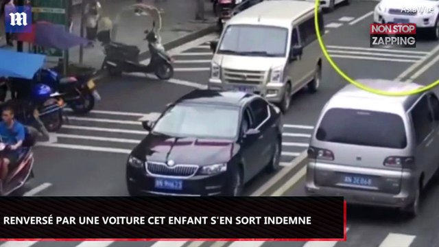 Après s’être fait rouler dessus par une voiture, cet enfant s’en sort indemne ! (Vidéo)