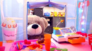 Магазин с мороженым Для детей KIDS CHILDREN Игры для детей Медведь покупает мороженое