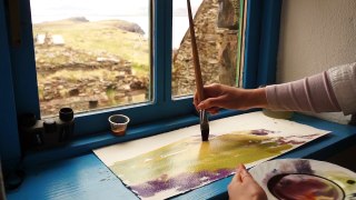 Watercolor demo: Irish landscape plein-air