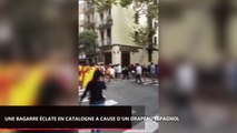 Référendum en Catalogne : Une bagarre générale éclate à cause d’un drapeau espagnol (Vidéo)