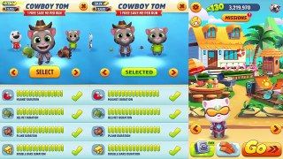 Talking Tom Gold Run Hawaiian Hank VS Cowboy Tom VS AGENT TOM Gameplay HD